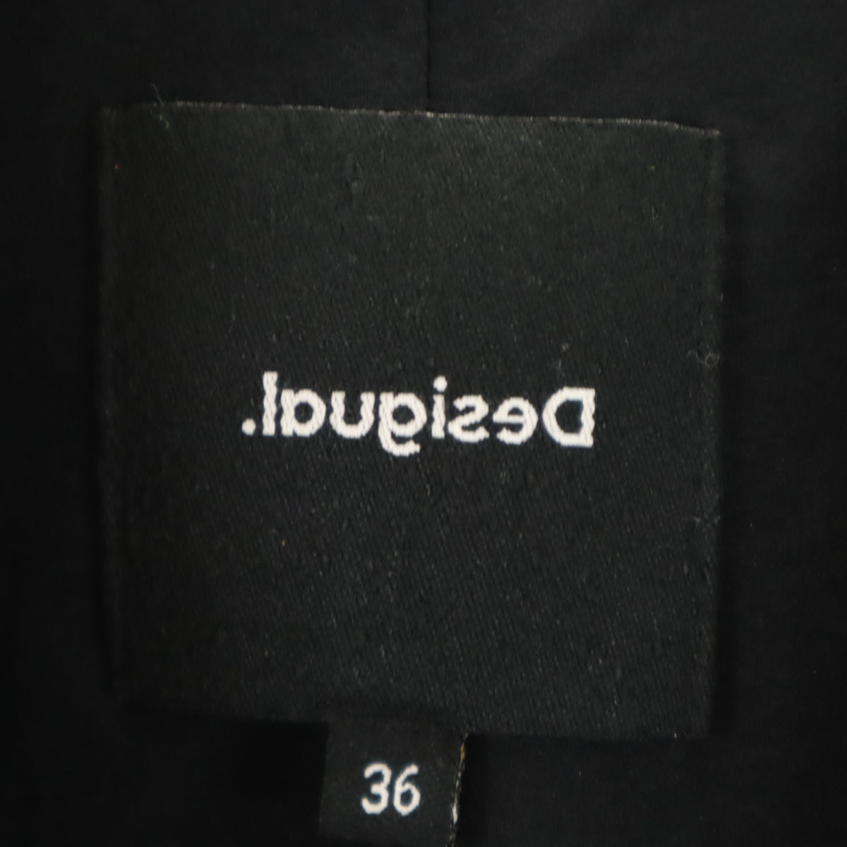 Desigual デシグアル デニム切替 ハイブリッドスリム ブレザー 36 ブラック レディース