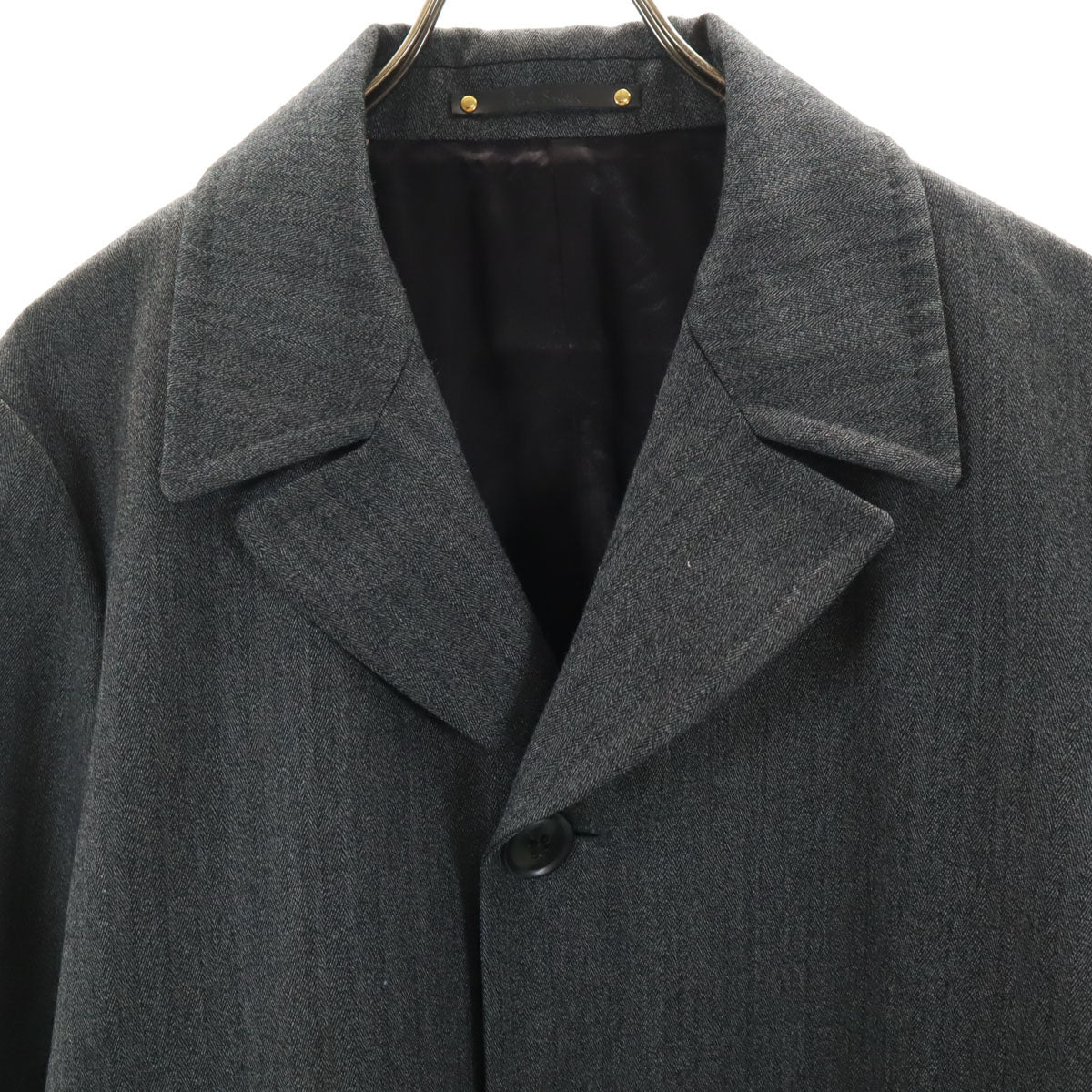 Paul Smith ポールスミス 日本製 ヘリンボーン チェスターコート M チャコールグレー メンズ