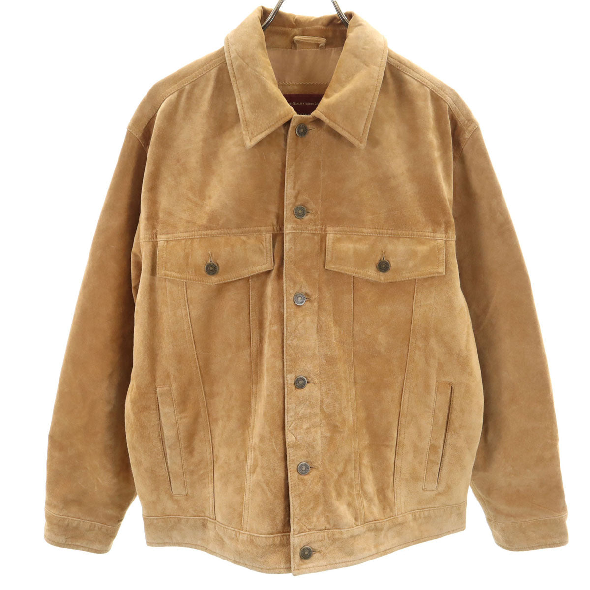 Eddie Bauer エディーバウアー スエード レザージャケット M ベージュ メンズ