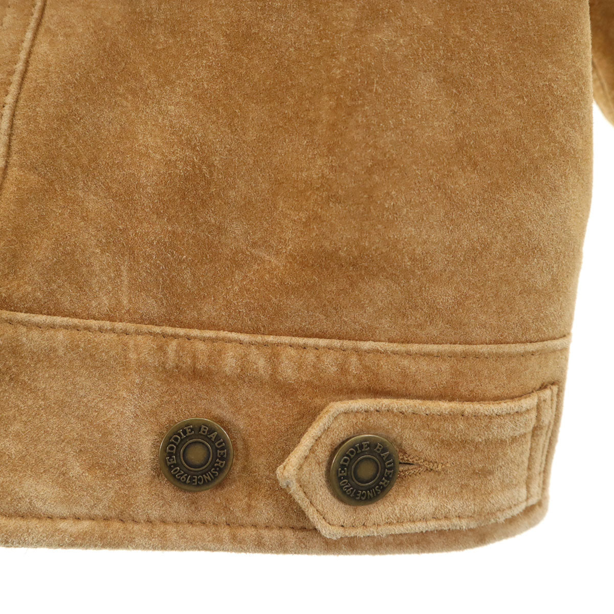 Eddie Bauer エディーバウアー スエード レザージャケット M ベージュ メンズ