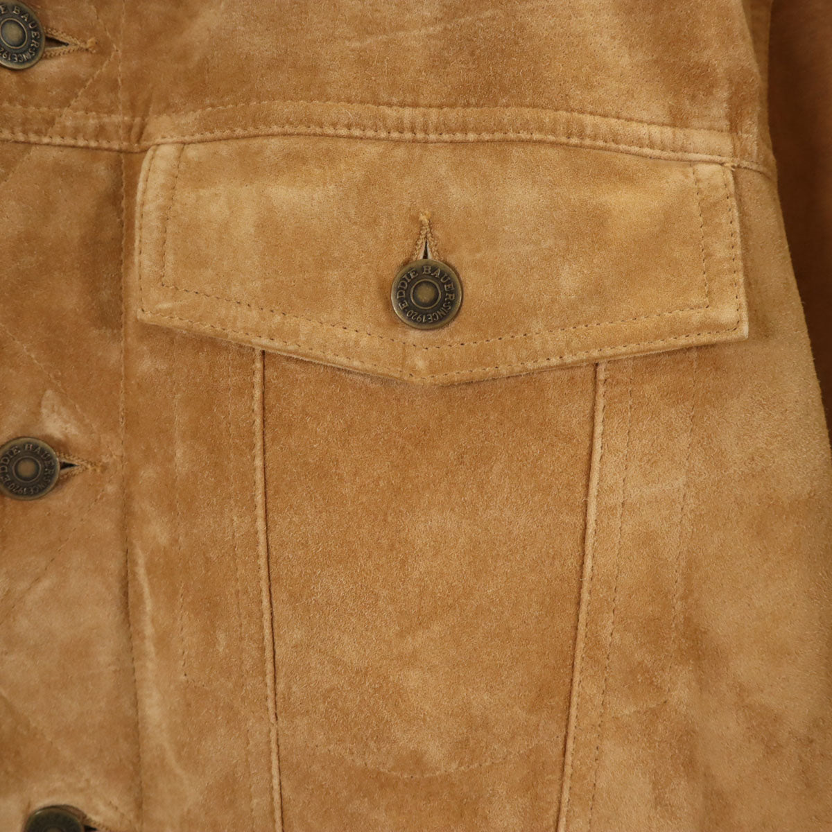 Eddie Bauer エディーバウアー スエード レザージャケット M ベージュ メンズ