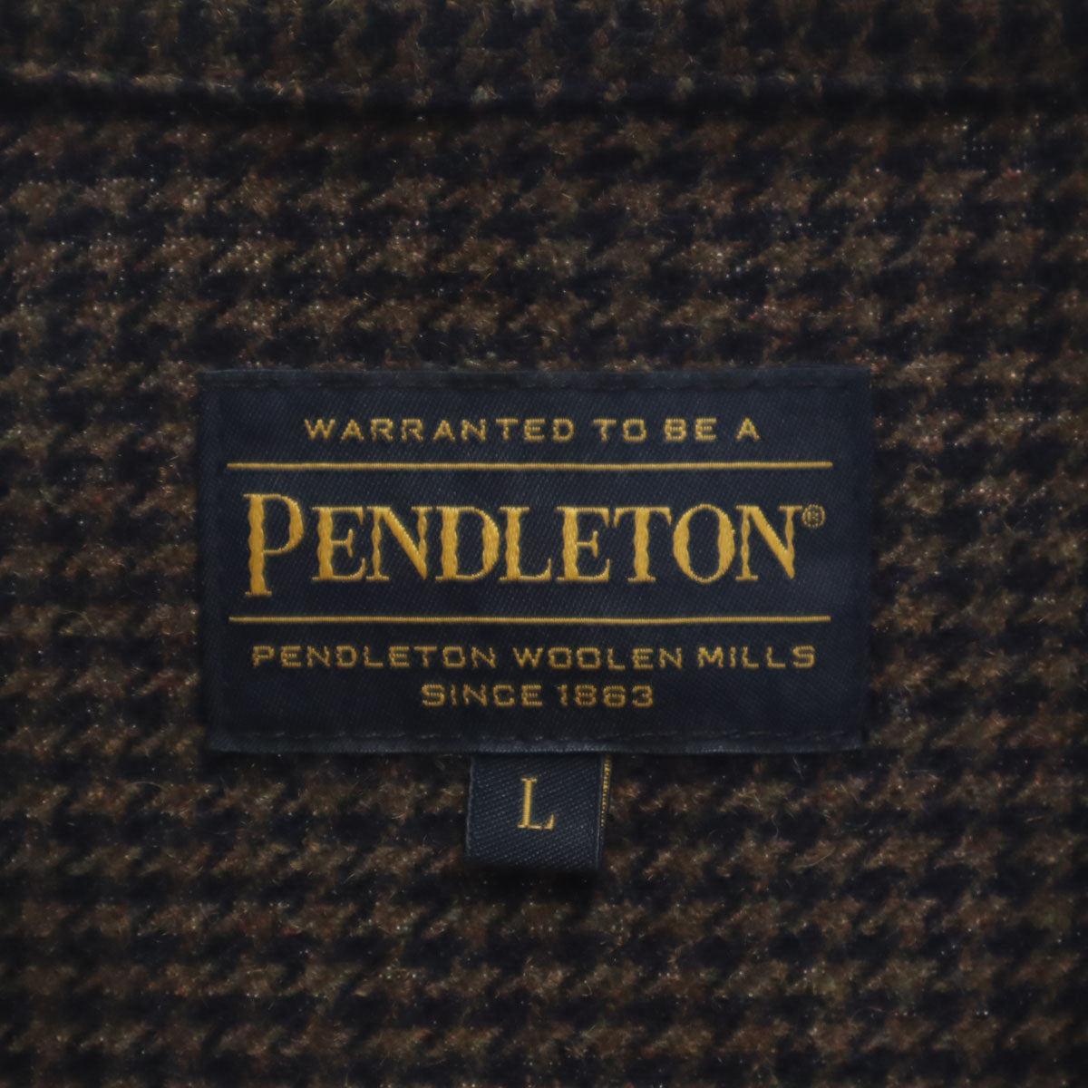 PENDLETON ペンドルトン ウールブレンド 長袖 シャツ ジャケット L ブラウン系 メンズ