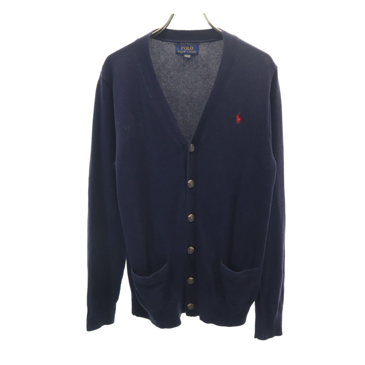 POLO RALPH LAUREN ポロラルフローレン 長袖 Vネック カーディガン XL ネイビー メンズ