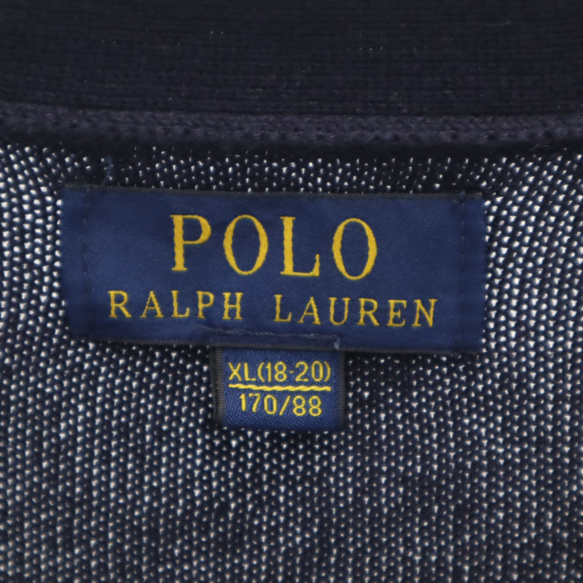 POLO RALPH LAUREN ポロラルフローレン 長袖 Vネック カーディガン XL ネイビー メンズ