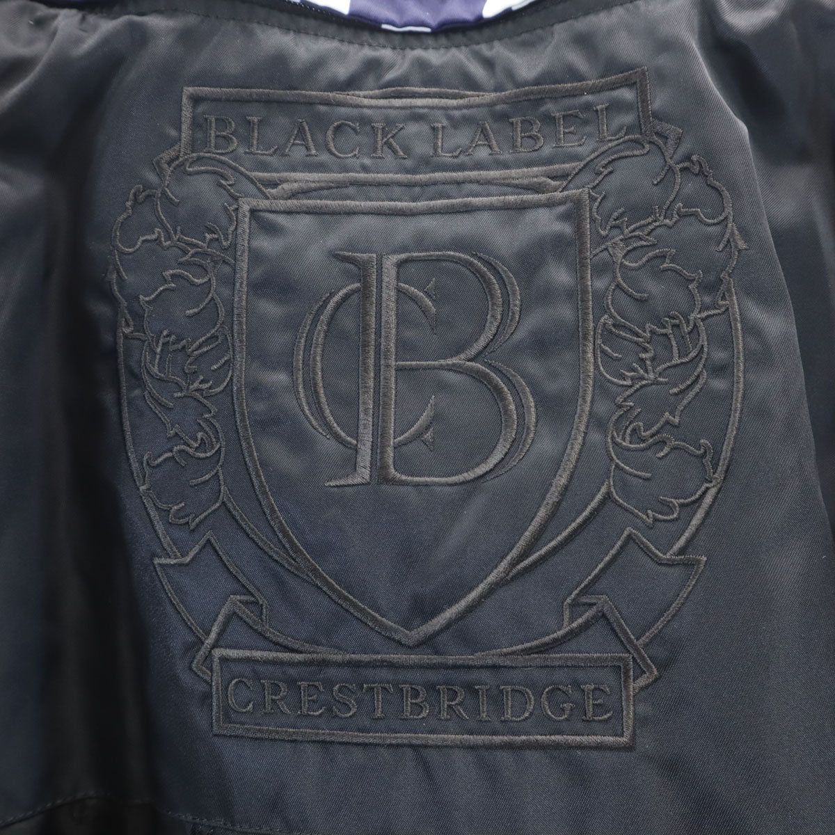 BLACK LABEL CRESTBRIDGE ブラックレーベルクレストブリッジ 16SS ストライプ柄 ナイロンジャケット M ブルー ミハラヤスヒロ 三陽商会 フーディー メンズ