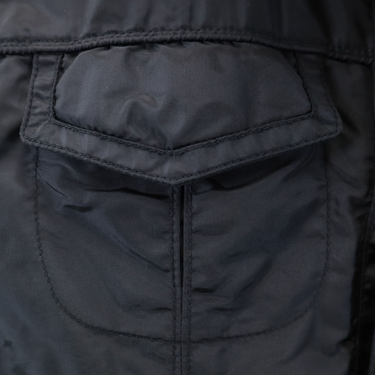 PEUTEREY ピューテリー ダブルジップ ナイロンジャケット 48 ブラック フーディー メンズ