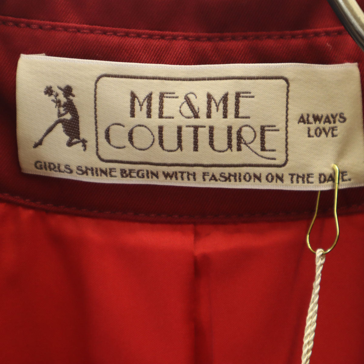 未使用 ME&ME COUTURE ミーアンドミークチュール トレンチコート F レッド メンズ