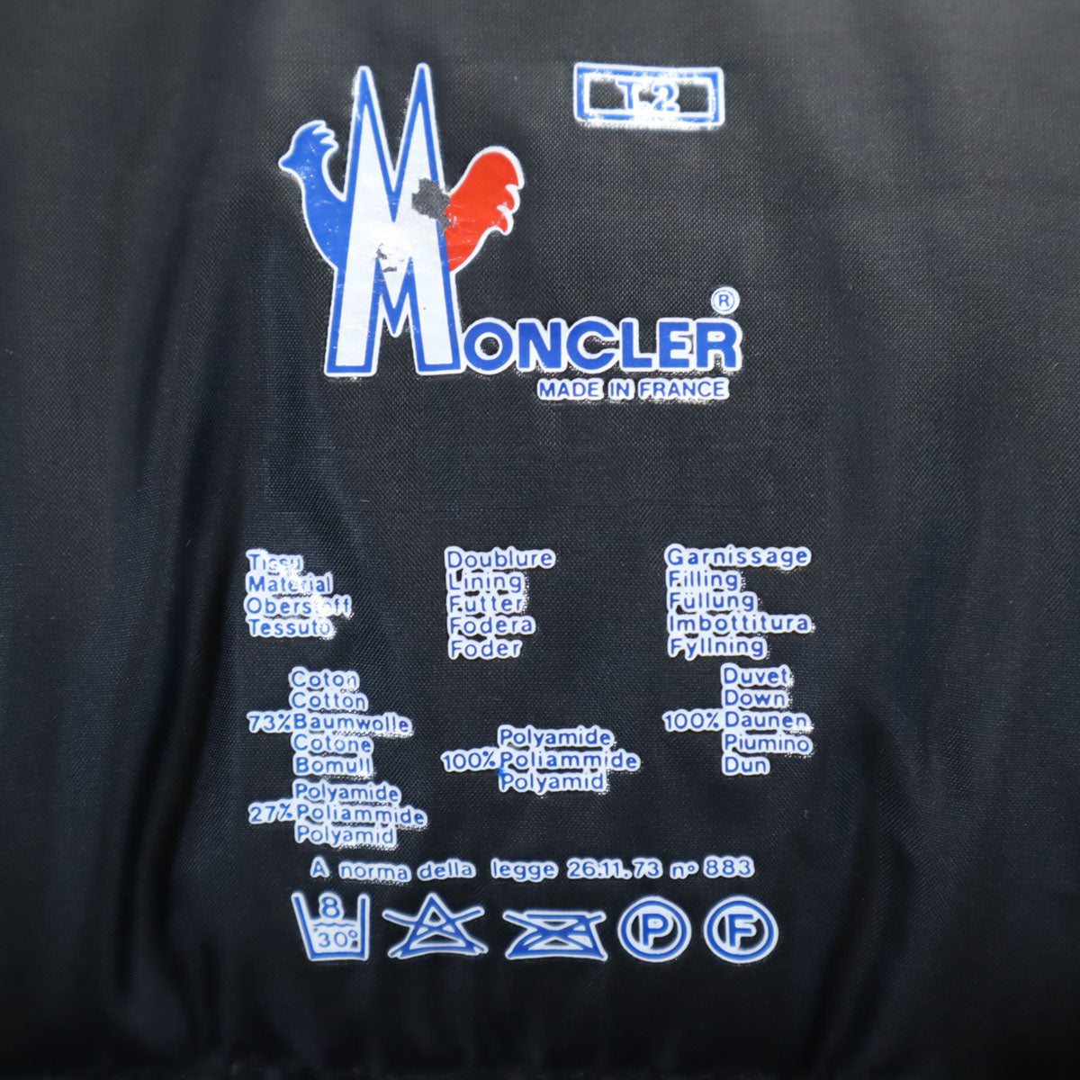 MONCLER モンクレール 80s 90s オールド フランス製 ダウンジャケット 90-4 ネイビー メンズ