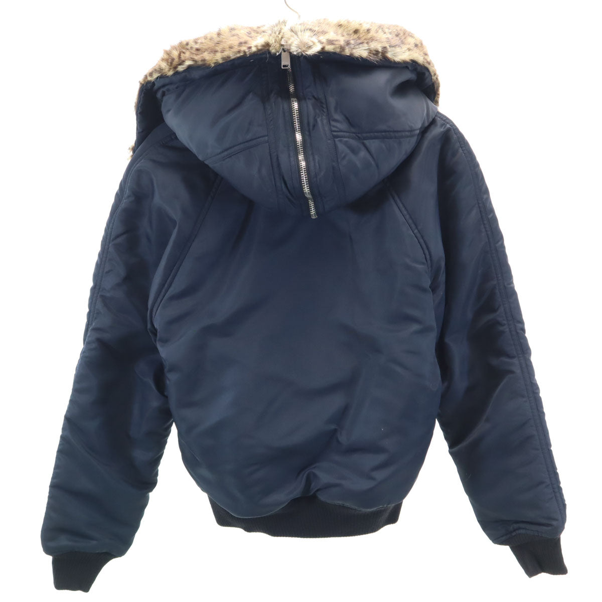 SAINT LAURENT サンローラン 15AW イタリア製 マーモットファー N-2B ミリタリージャケット 42 ネイビー フライトジャケット メンズ