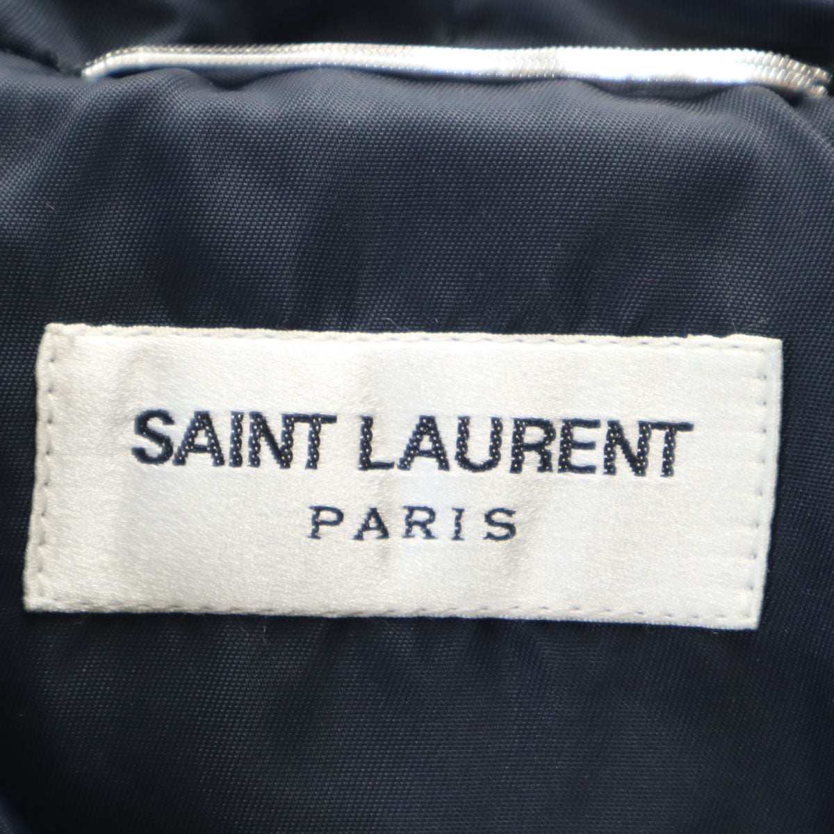SAINT LAURENT サンローラン 15AW イタリア製 マーモットファー N-2B ミリタリージャケット 42 ネイビー フライトジャケット メンズ