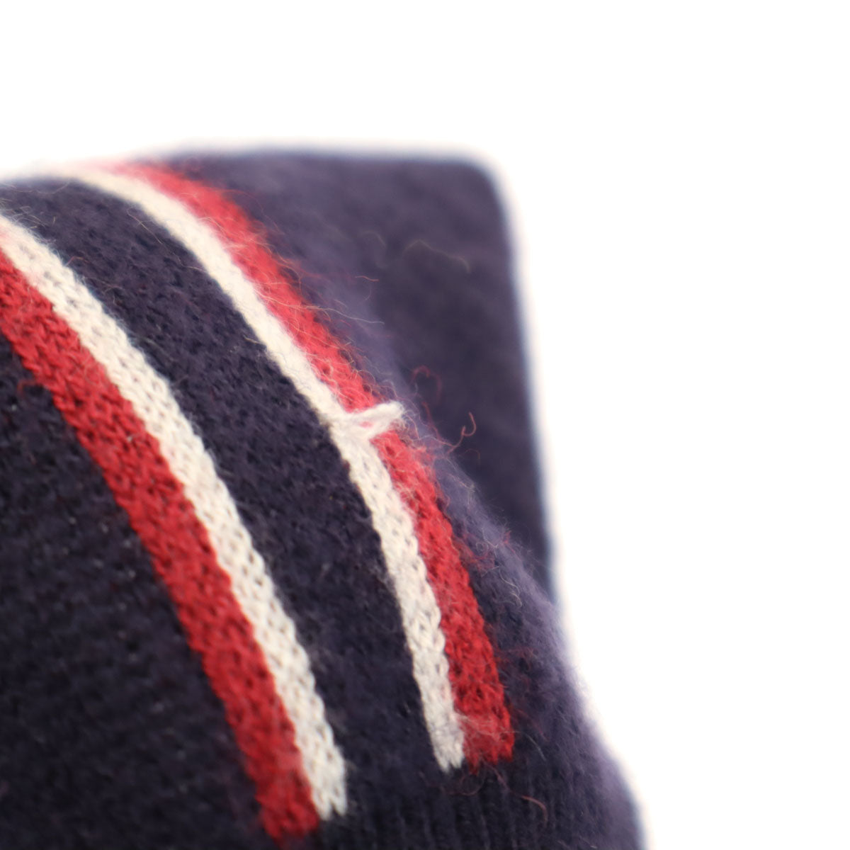 FRED PERRY フレッドペリー ストライプ 長袖 Vネック カーディガン S ネイビー系 メンズ
