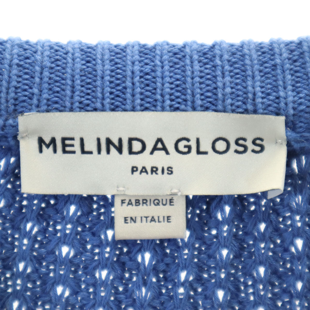 MELINDA GLOSS メリンダグロス イタリア製 長袖 セーター XS ブルー系 ニット メンズ