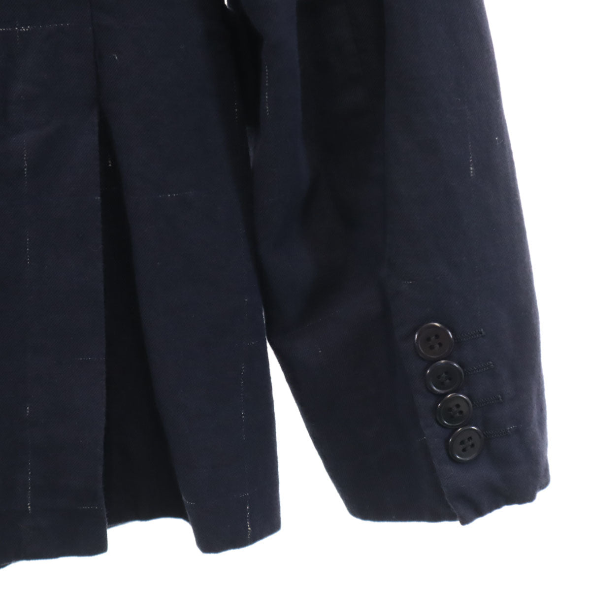 COMME des GARCONS HOMME DEUX コムデギャルソンオムドゥ 2016年 日本製 チェック柄 テーラードジャケット XS ネイビー メンズ
