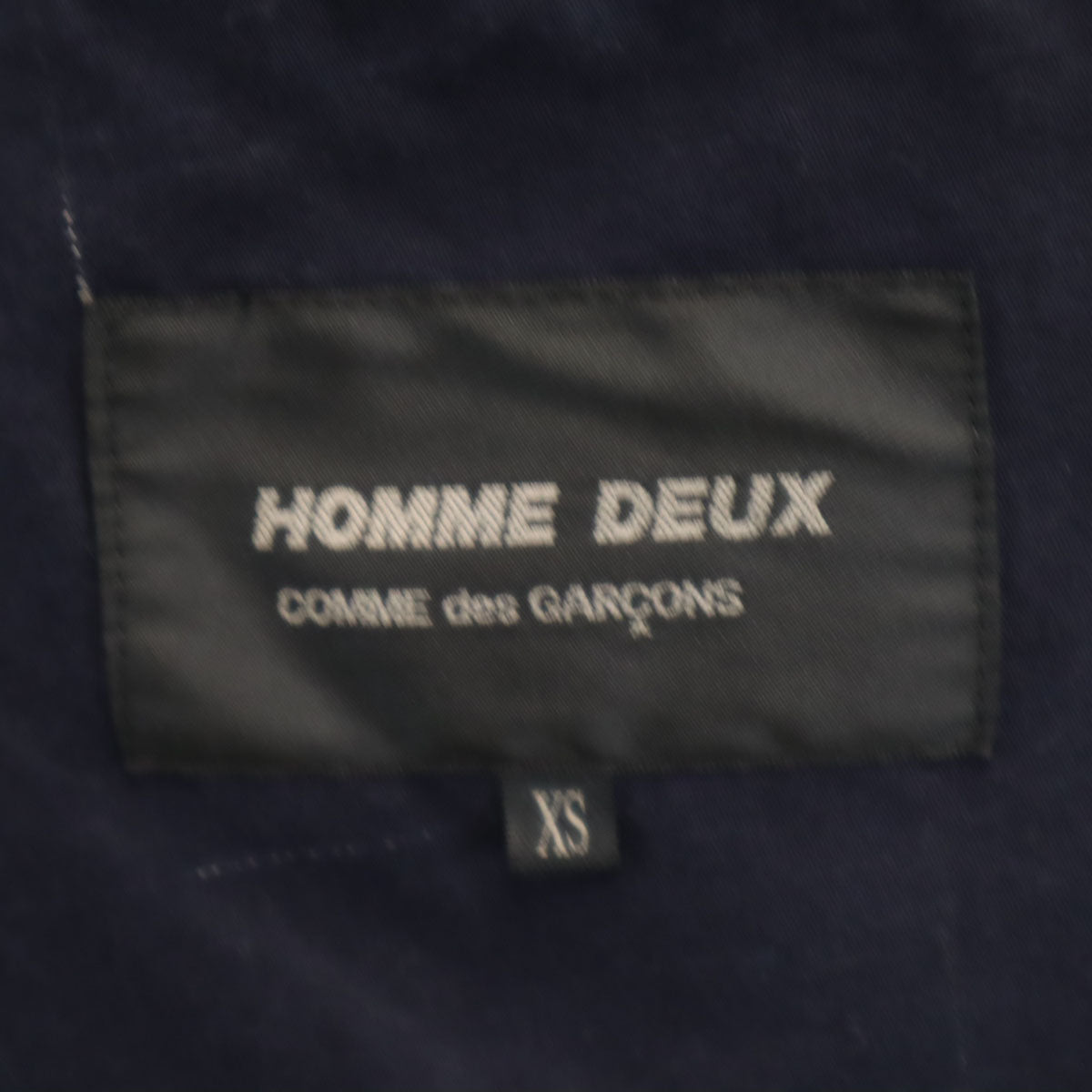 COMME des GARCONS HOMME DEUX コムデギャルソンオムドゥ 2016年 日本製 チェック柄 テーラードジャケット XS ネイビー メンズ