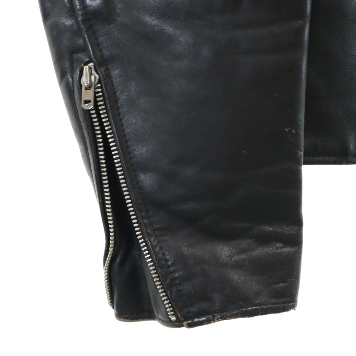 BRANDED GARMENTS ブランデッドガーメンツ 80s USA製 ヴィンテージ 本革レザー ダブルライダースジャケット 36 ブラック メンズ