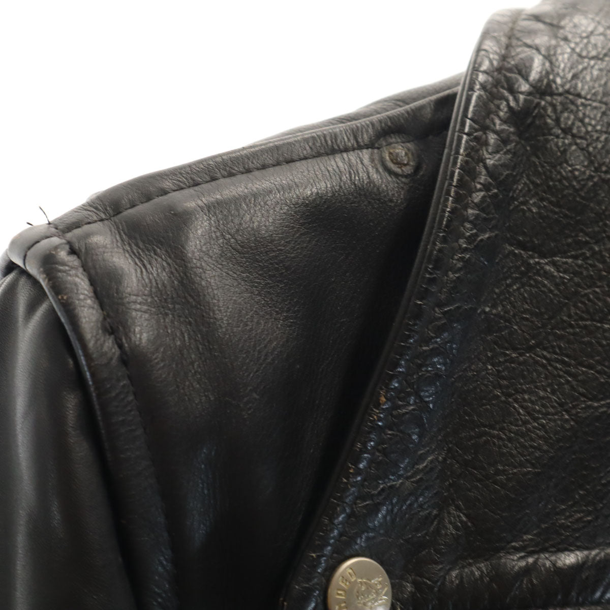 BRANDED GARMENTS ブランデッドガーメンツ 80s USA製 ヴィンテージ 本革レザー ダブルライダースジャケット 36 ブラック メンズ