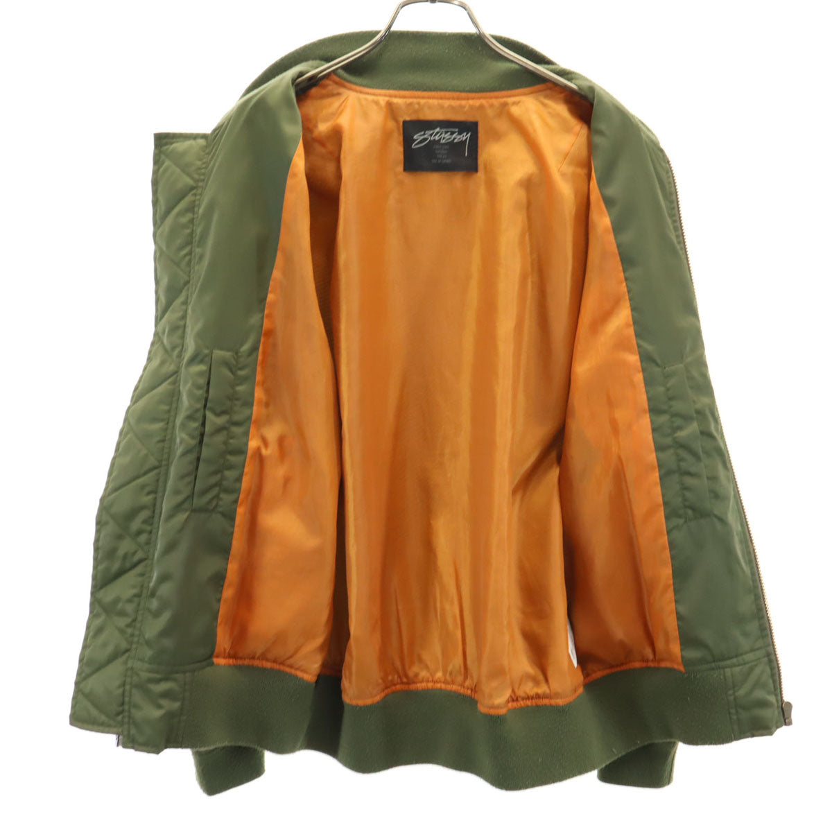 STUSSY ステューシー MA-1 フライトジャケット M カーキ メンズ