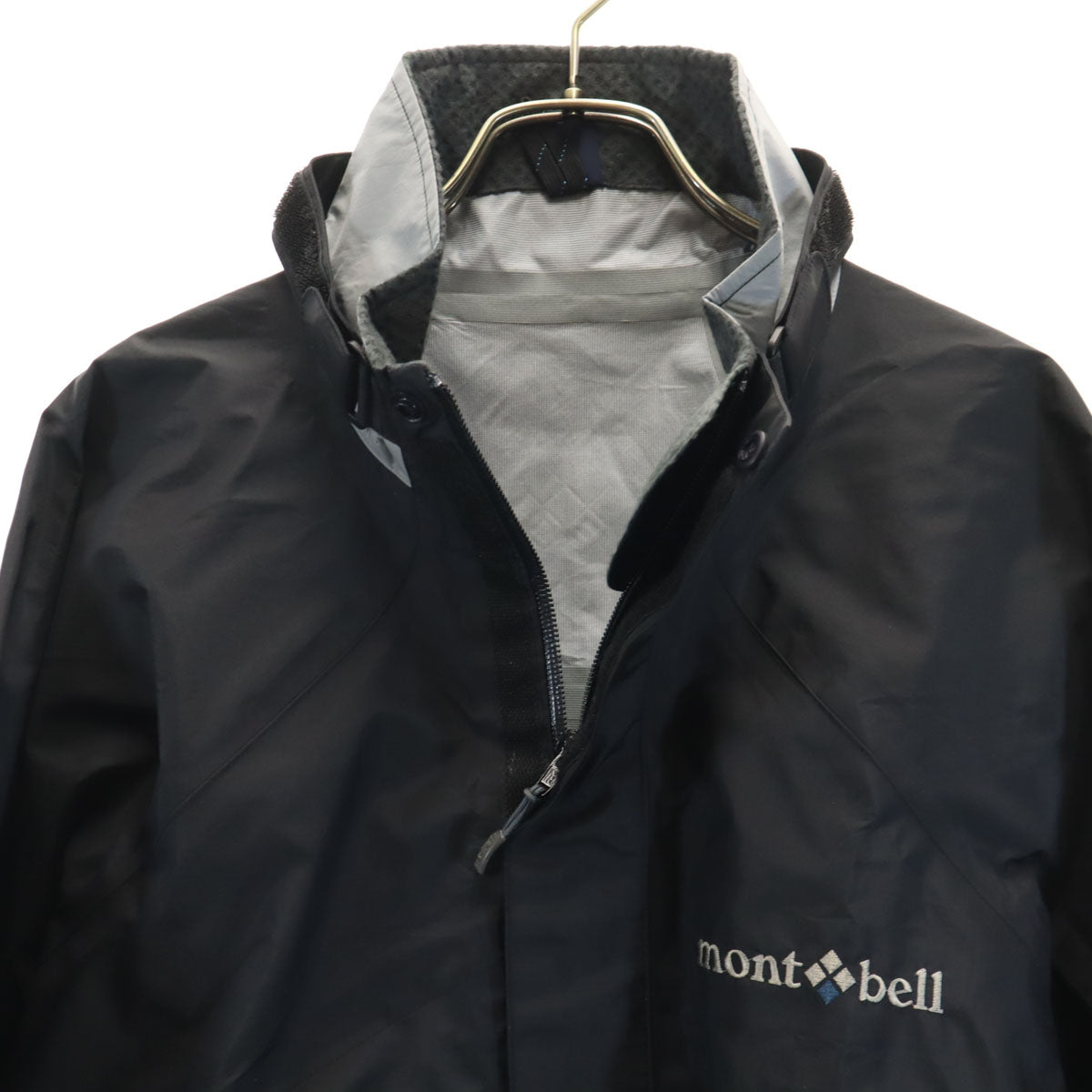 mont-bell モンベル ナイロンジャケット 上下 セットアップ L ブラック アウトドア メンズ