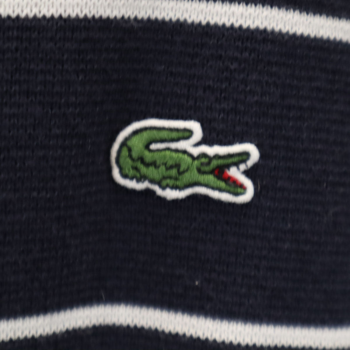 LACOSTE ラコステ ボーダー柄 長袖 セーター S ネイビー ニット メンズ