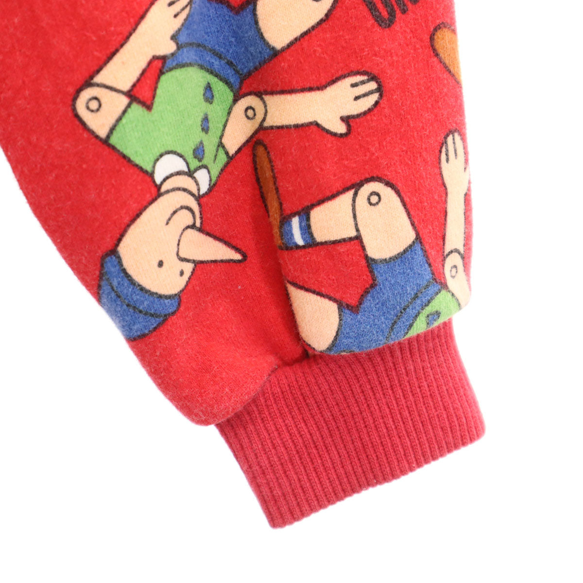 MOSCHINO JUNIOR モスキーノ ジュニア ピノキオ柄 スウェット ジップジャケット 120 レッド キッズ