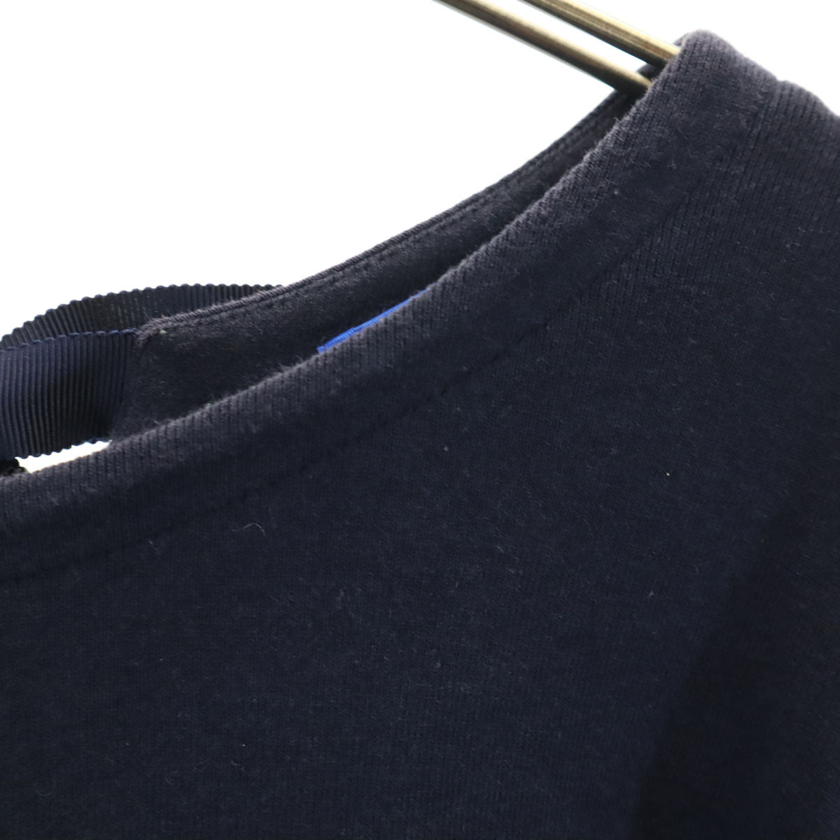 BLUE LABEL CRESTBRIDGE ブルーレーベルクレストブリッジ ボーダー柄 7分袖 カットソー 38 ネイビー トップス レディース
