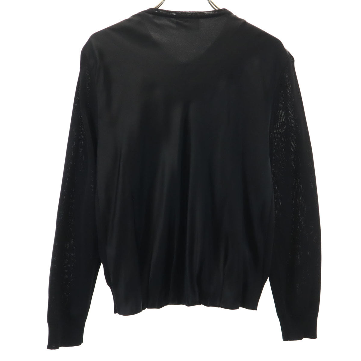LANVIN LA COLLECTION ランバンコレクション 日本製 長袖 カーディガン 40 ブラック レディース