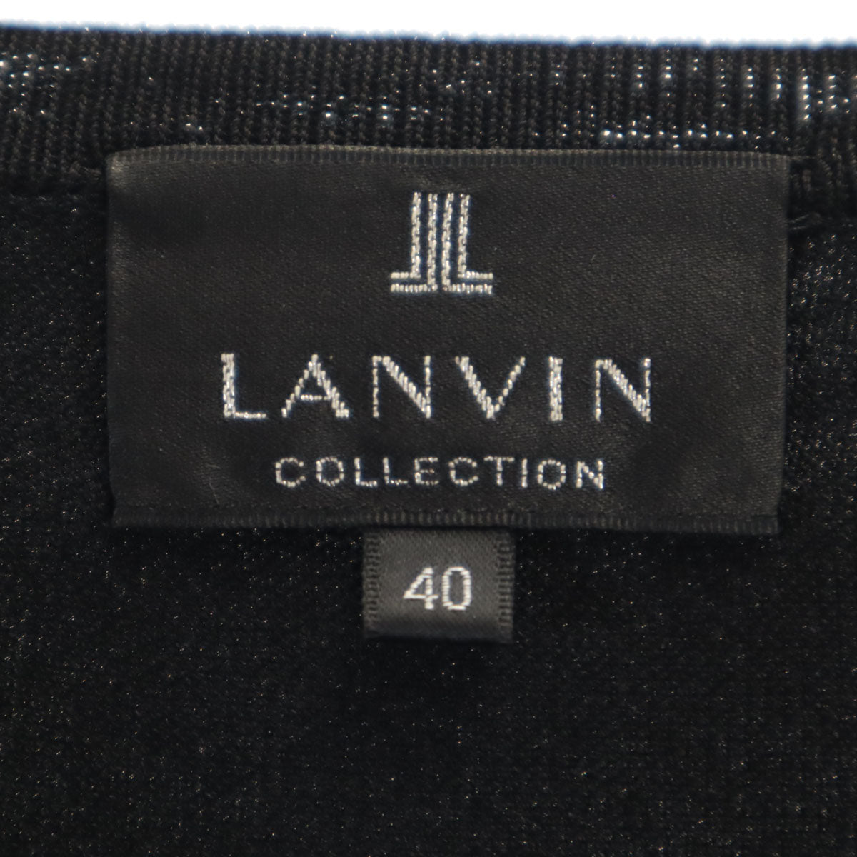 LANVIN LA COLLECTION ランバンコレクション 日本製 長袖 カーディガン 40 ブラック レディース