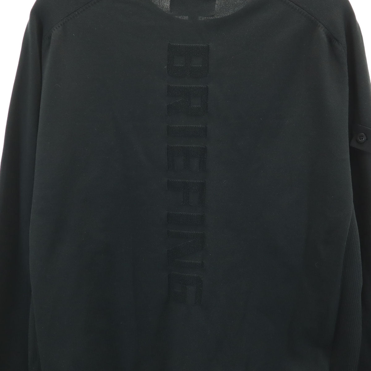 美品 BRIEFING ブリーフィング ゴルフ 長袖 クルーネック ニット M ブラック メンズ