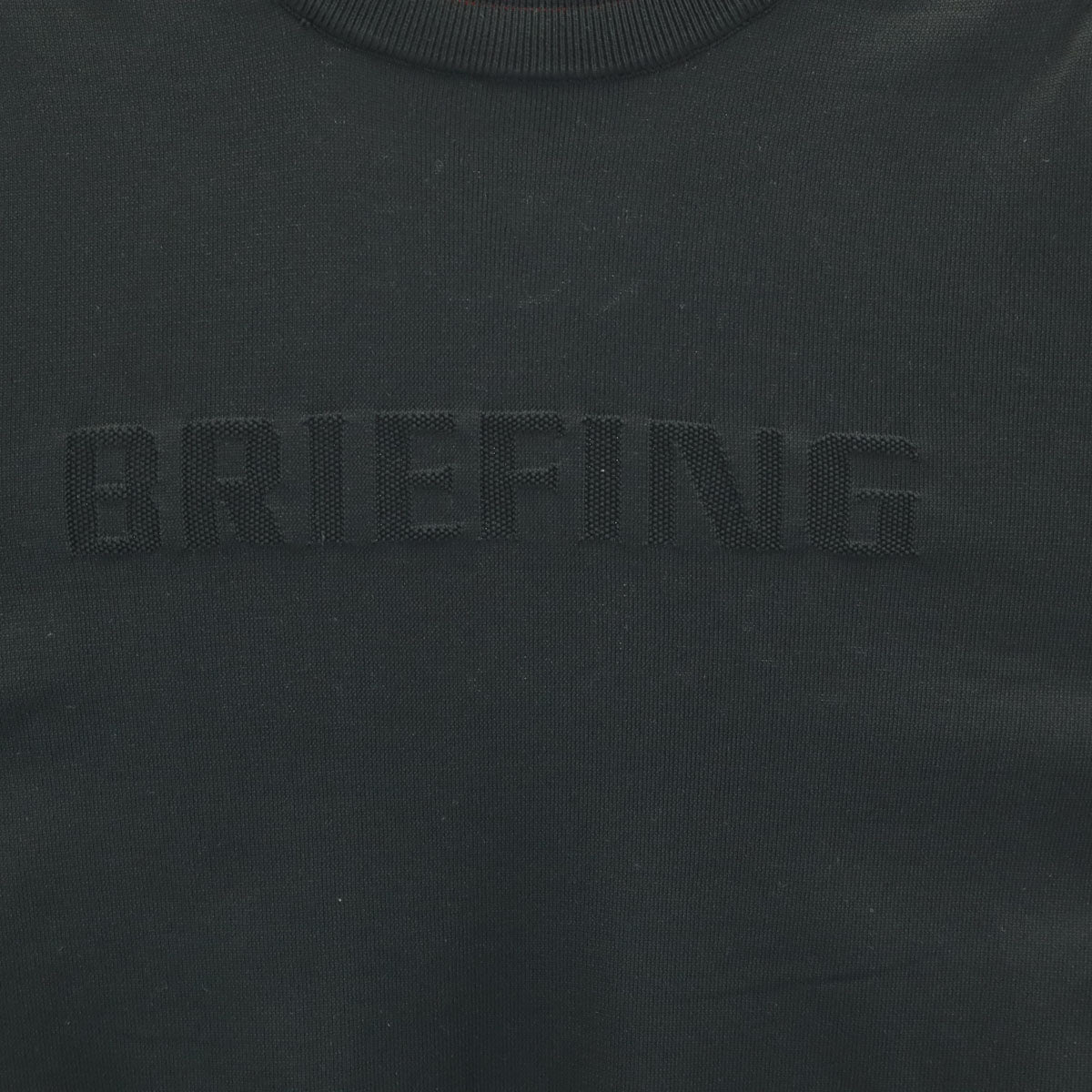 美品 BRIEFING ブリーフィング ゴルフ 長袖 クルーネック ニット M ブラック メンズ