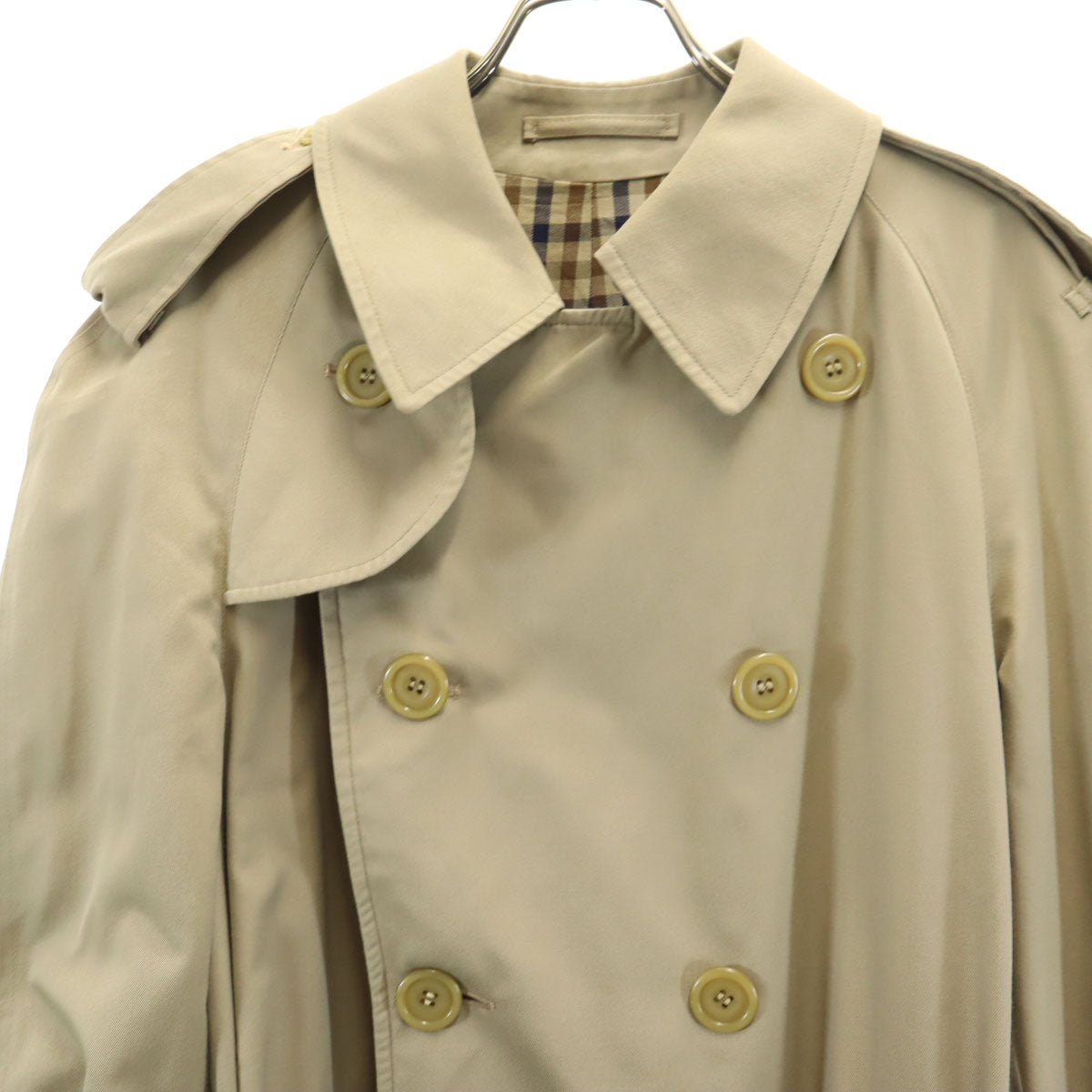 Aquascutum アクアスキュータム 70s 80s ヴィンテージ トレンチコート M ベージュ メンズ