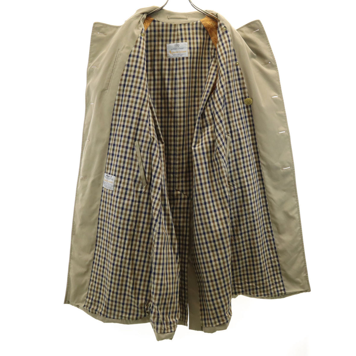 Aquascutum アクアスキュータム 70s 80s ヴィンテージ トレンチコート M ベージュ メンズ