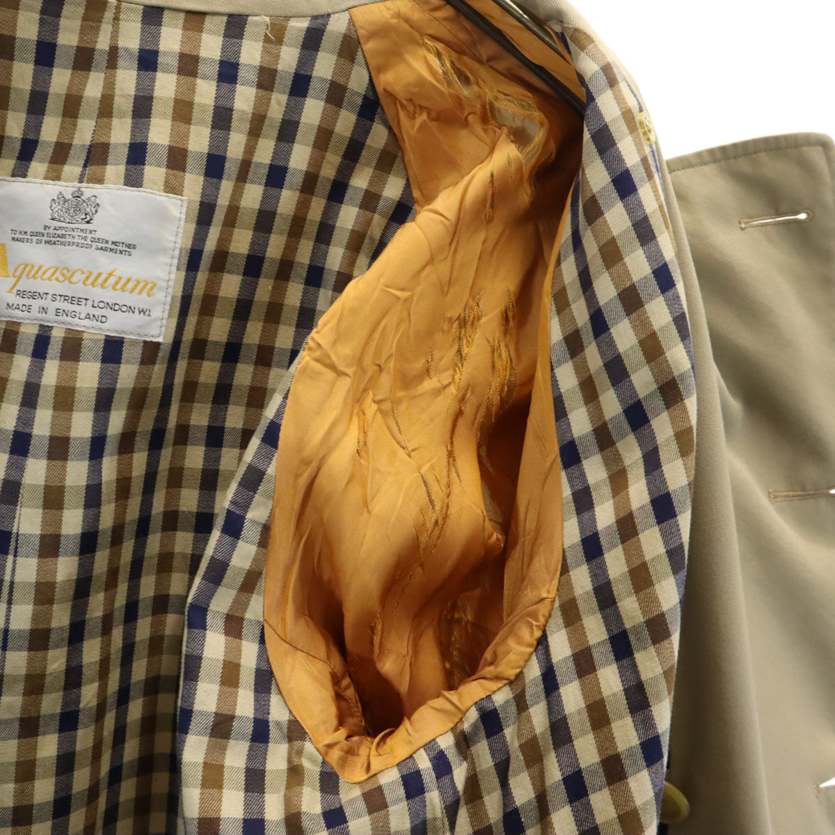 Aquascutum アクアスキュータム 70s 80s ヴィンテージ トレンチコート M ベージュ メンズ