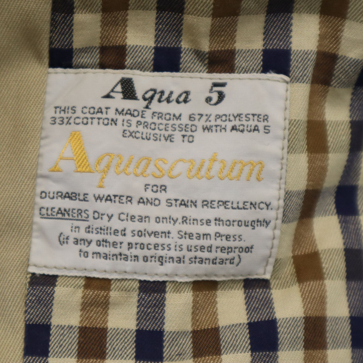 Aquascutum アクアスキュータム 70s 80s ヴィンテージ トレンチコート M ベージュ メンズ