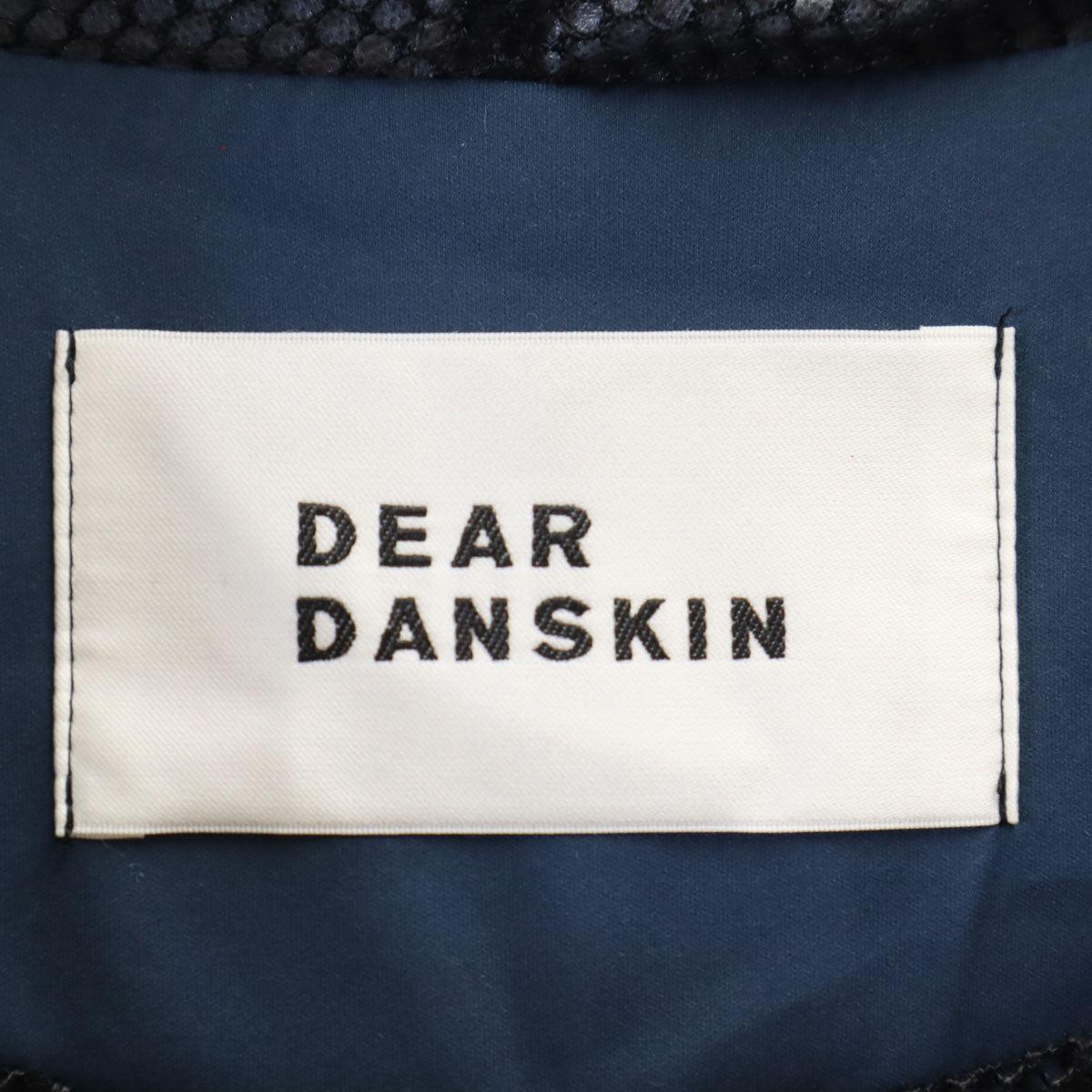 DEAR DANSKIN ディアダンスキン レインコート L ネイビー系 フード 裏メッシュ 2way レディース