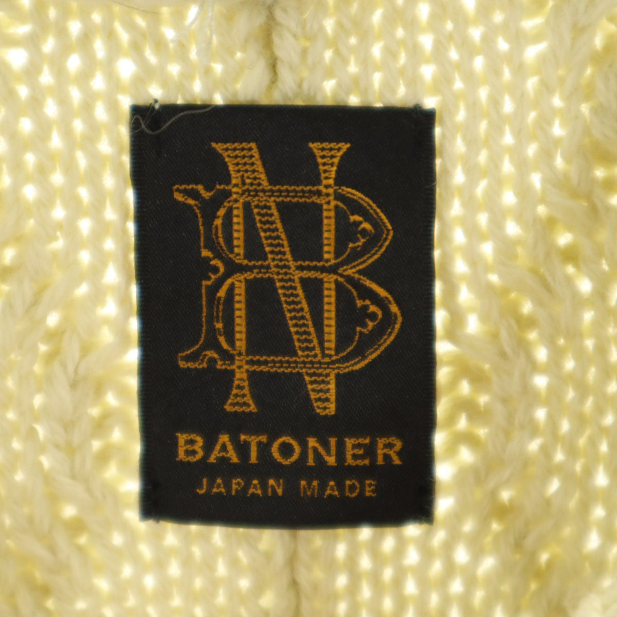 美品 BATONER バトナー ニットベスト 2 イエロー系 メンズ