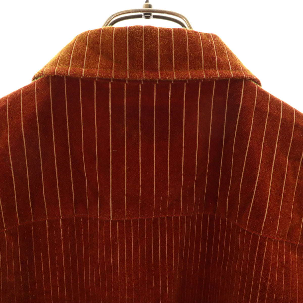 美品 TAAKK ターク 日本製 長袖 フロック加工 シャツ 2 ブラウン メンズ