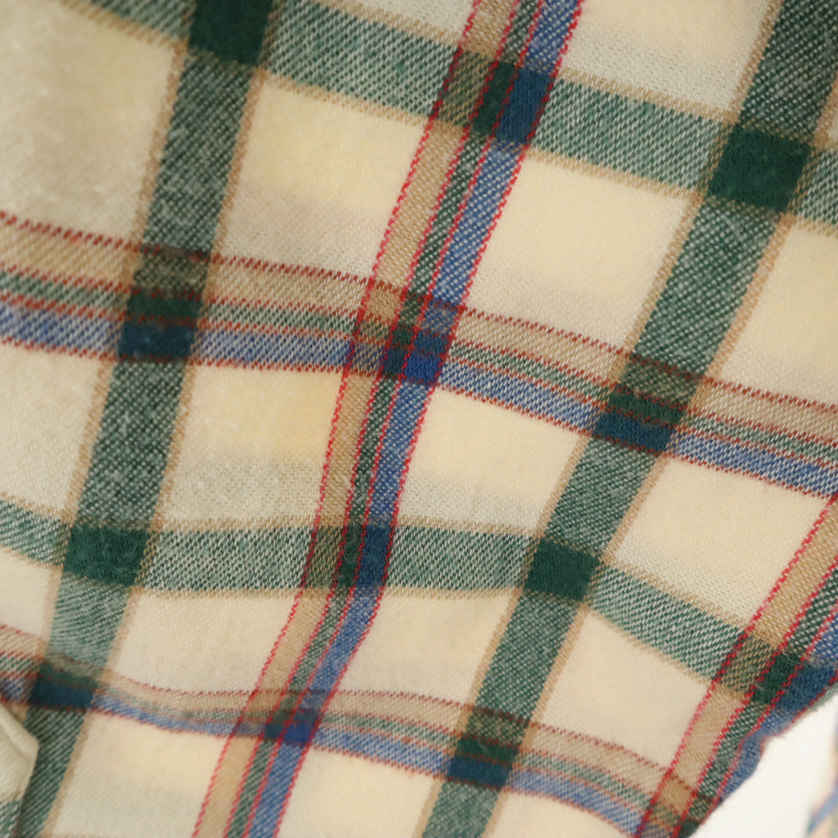 L.L.Bean エルエルビーン 90s USA製 オールド チェック柄 長袖 コットンネル ボタンダウンシャツ M ベージュ アウトドア メンズ