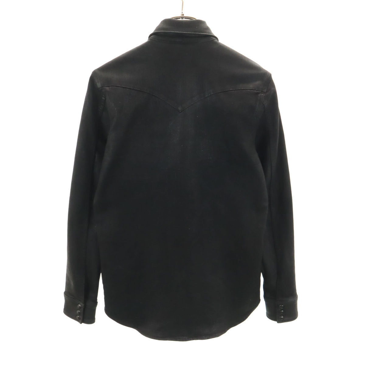 GalaabenD ガラアーベント 日本製 長袖 コーティング加工 ウエスタンシャツ ブラック メンズ