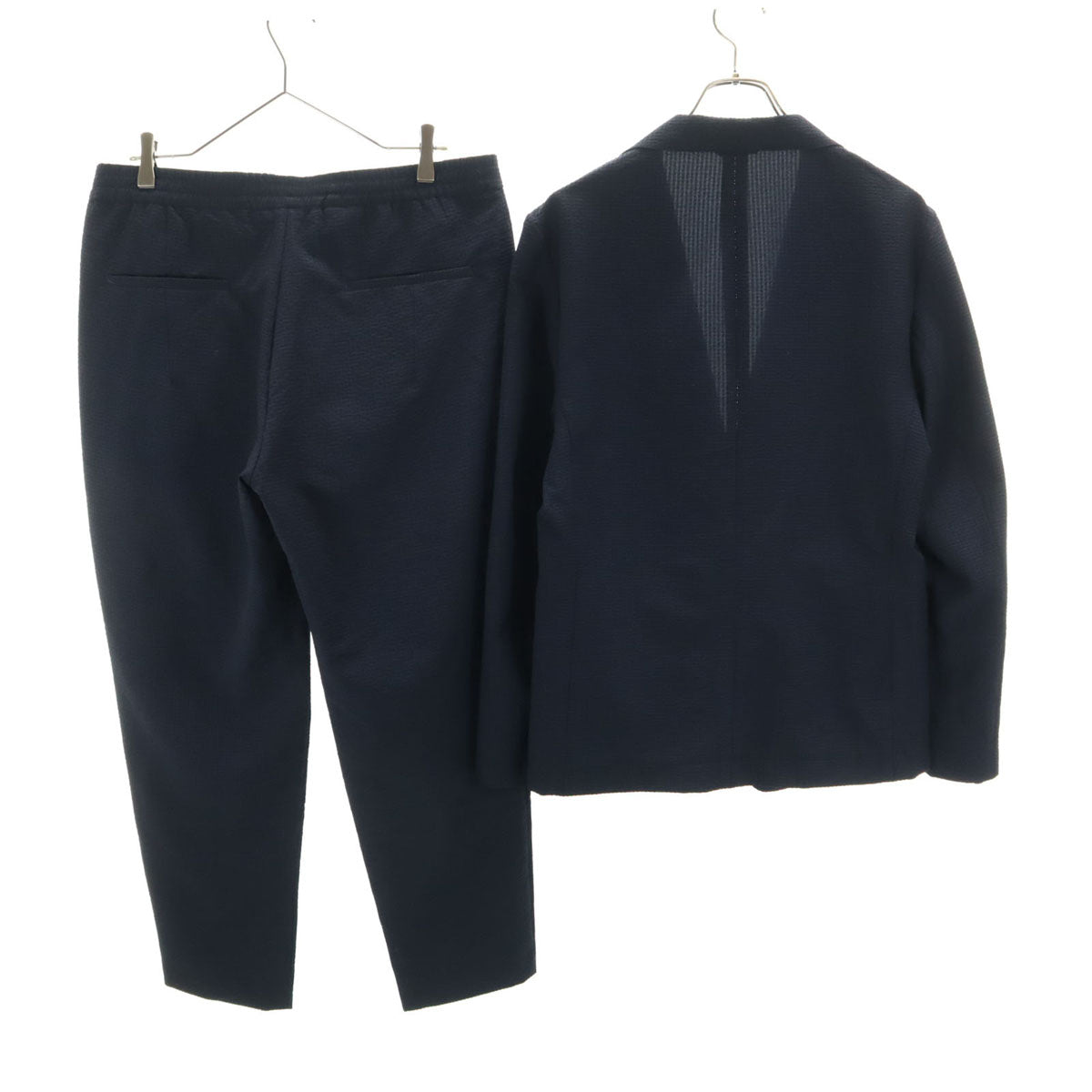 ZARA ザラ スーツ 上下 セットアップ M/L ネイビー シアサッカー メンズ