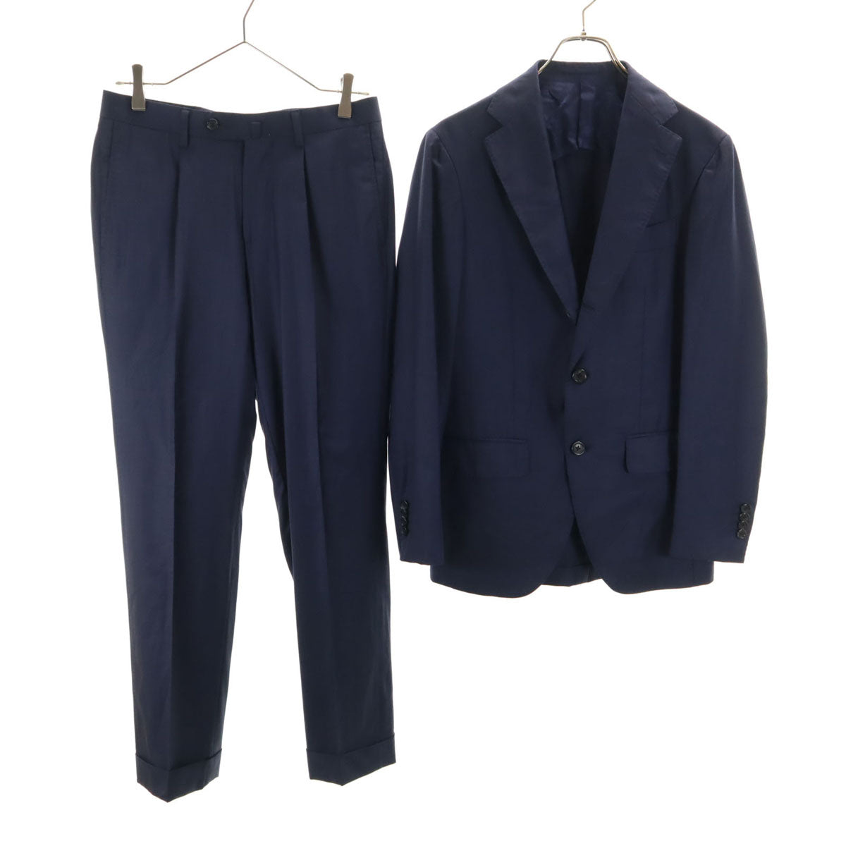 Brilla per il gusto ブリッラペルイルグスト 日本製 スーツ 上下 セットアップ 44 ネイビー メンズ