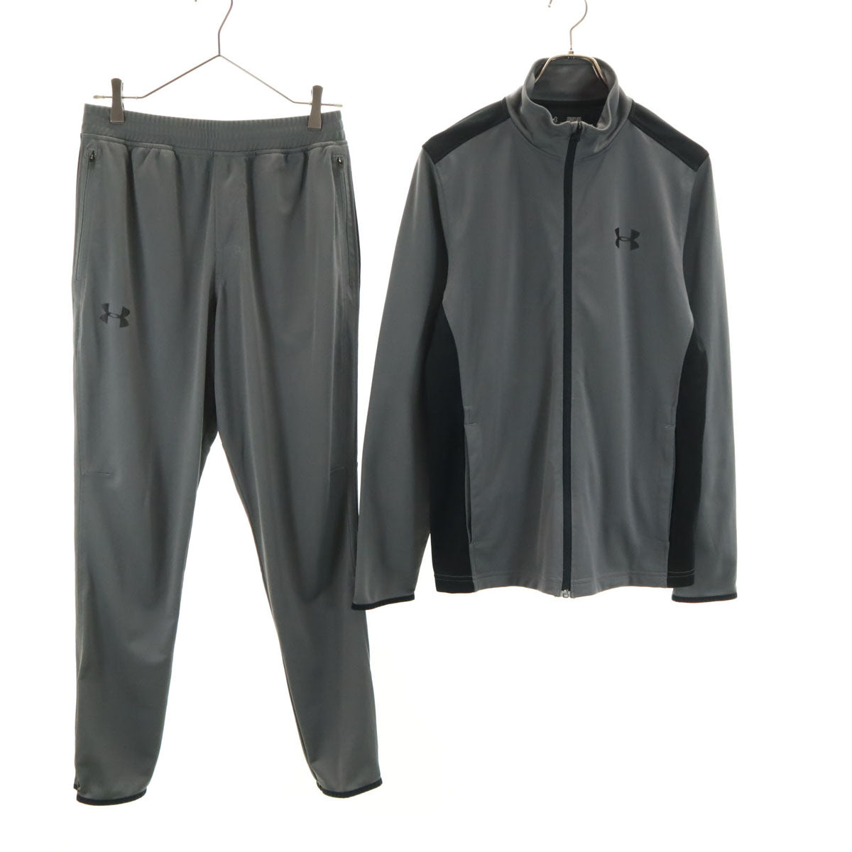 UNDER ARMOUR アンダーアーマー ジャージジャケット 上下 セットアップ M グレー メンズ