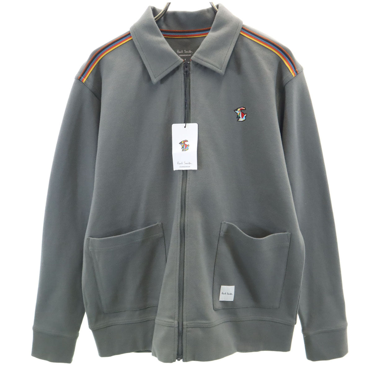 未使用 Paul Smith LOUNGEWEAR ポールスミス ラウンジウェア ジップジャケット S カーキ メンズ