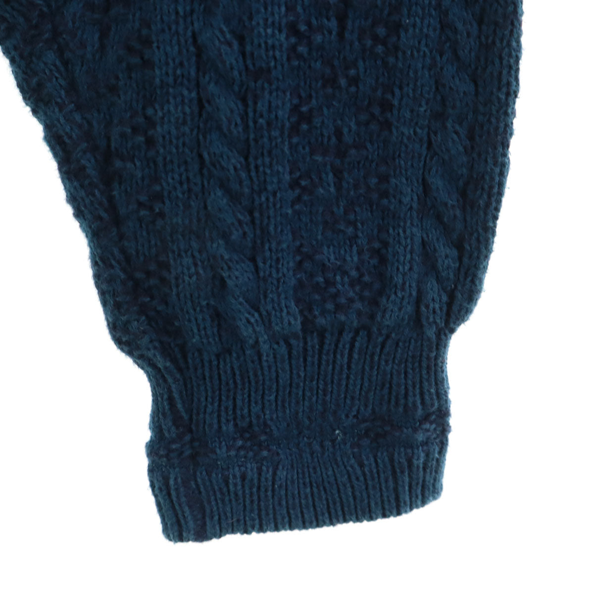 WOOLRICH ウールリッチ 80s ヴィテージ USA製 ノルディック柄 長袖 Vネック セーター M ブルー メンズ