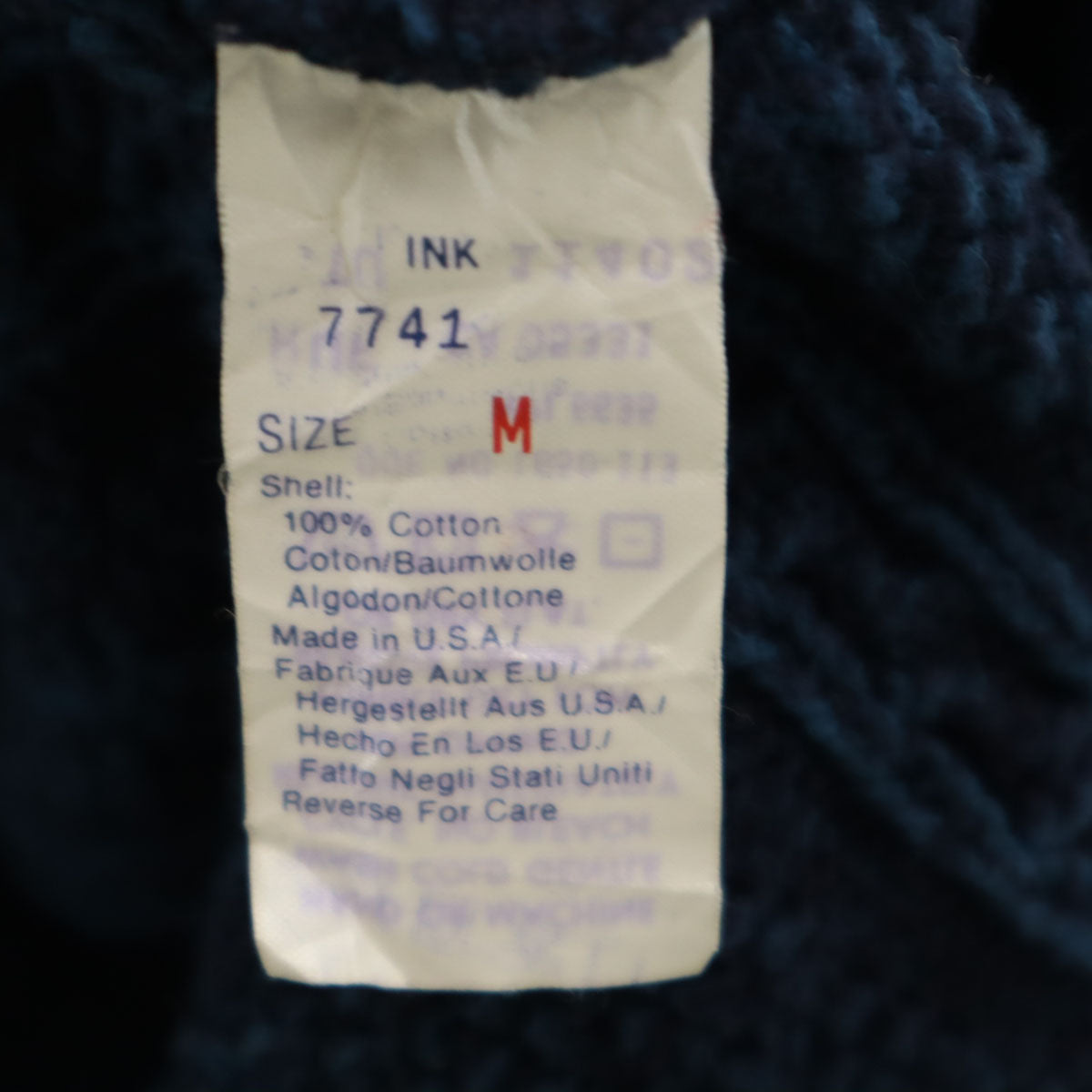 WOOLRICH ウールリッチ 80s ヴィテージ USA製 ノルディック柄 長袖 Vネック セーター M ブルー メンズ