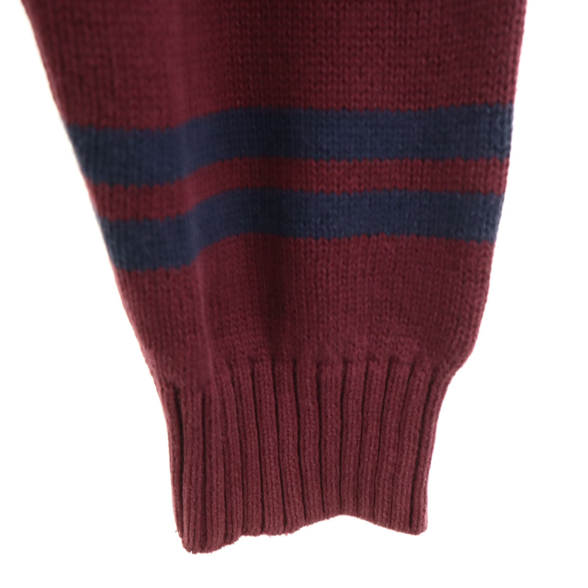 TOMMY HILFIGER トミーヒルフィガー 90s オールド ボーダー柄 長袖 セーター M バーガンディ メンズ