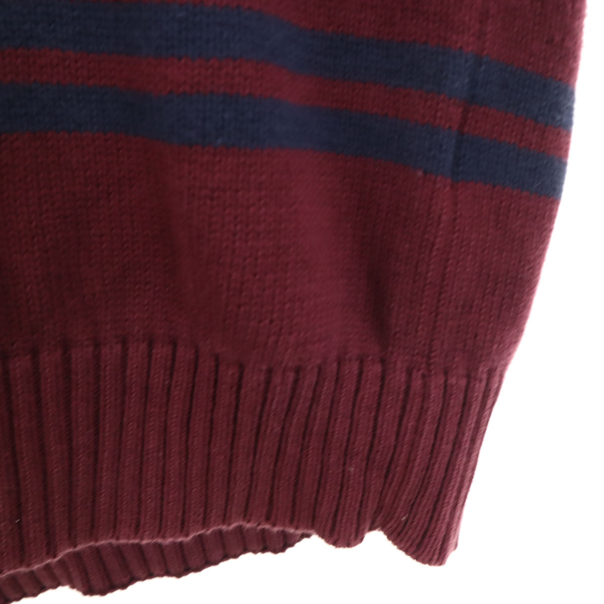TOMMY HILFIGER トミーヒルフィガー 90s オールド ボーダー柄 長袖 セーター M バーガンディ メンズ