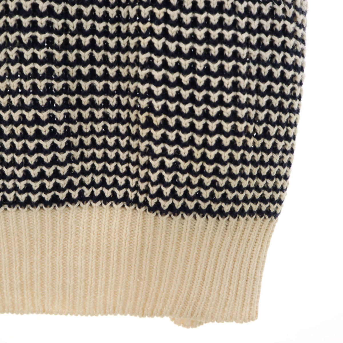 VAN HEUSEN ヴァンヒューゼン 80s 90s オールド ポップコーン編み 長袖 モックネック セーター L ネイビー メンズ