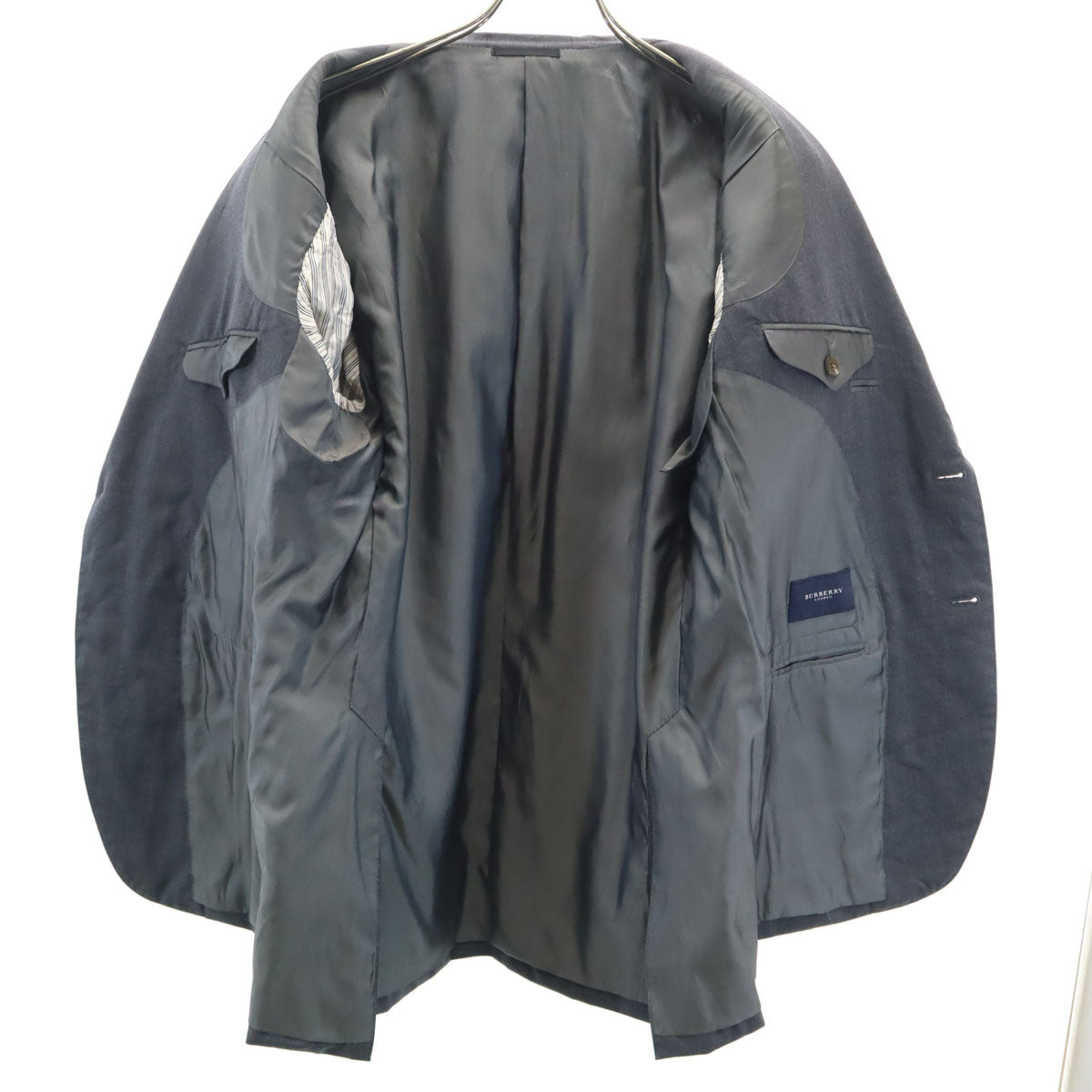 BURBERRY LONDON バーバリーロンドン 日本製 スーツ 上下 セットアップ BB5/BB4 チャコールグレー 三陽商会 メンズ