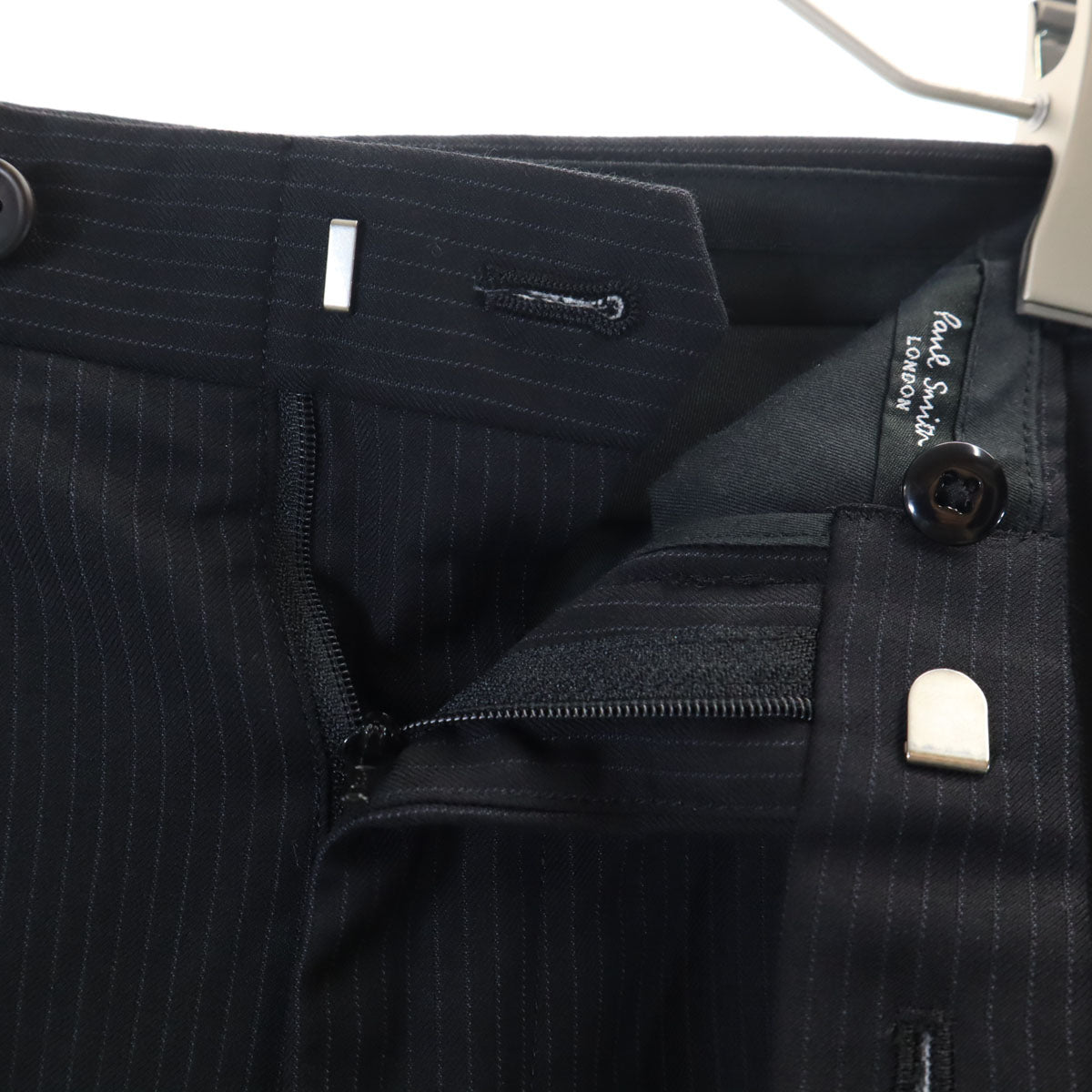 Paul Smith LONDON ポールスミスロンドン 日本製 ストライプ柄 スーツ 上下 セットアップ L ブラック メンズ