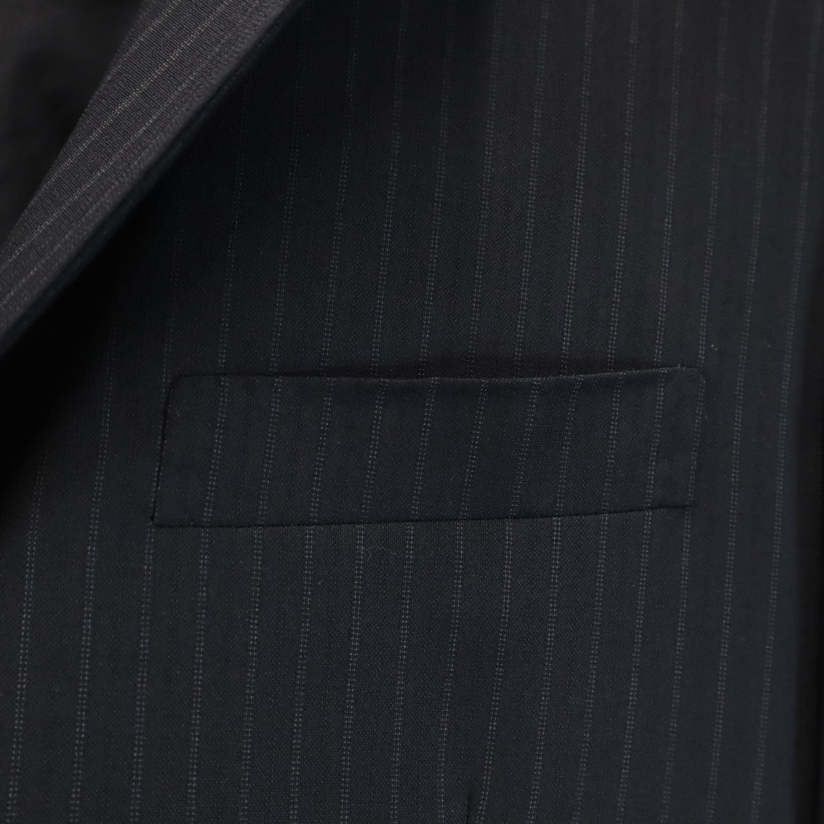 BURBERRY LONDON バーバリーロンドン 日本製 ストライプ柄 スーツ 上下 セットアップ A6/A5 ブラック 三陽商会 メンズ